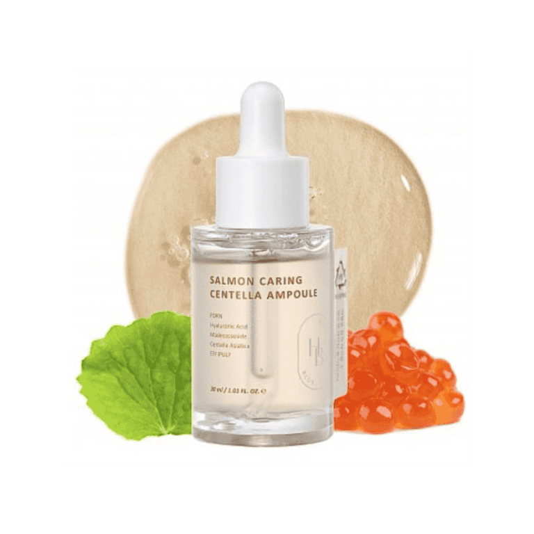 HEVEBLUE salmon caring centella ampoule