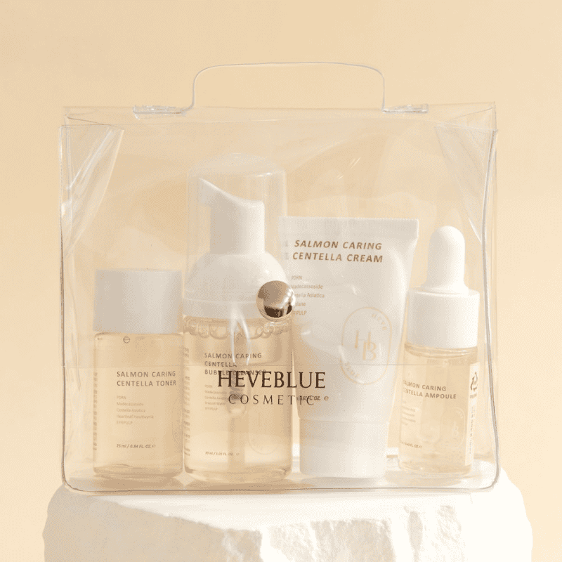 HEVEBLUE Salmon Caring Centella Special Travel Kit Bag HEVEBLUE Salmon Caring Centella Special Travel Kit
Bag - Image 1